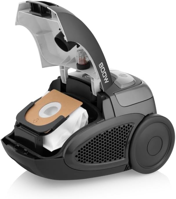 Staubsauger mit Beutel VC068B I 800 W I ECO-Motor I 2l Volumen I Schwarz
