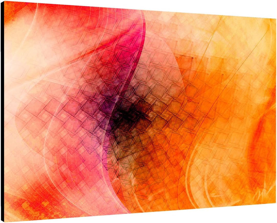 Paul Sinus Art Abstrakte Bilder 60x80cm Abstrakt255 - Gewonnene Lebensfreude -Kunstdrucke auf Leinwa