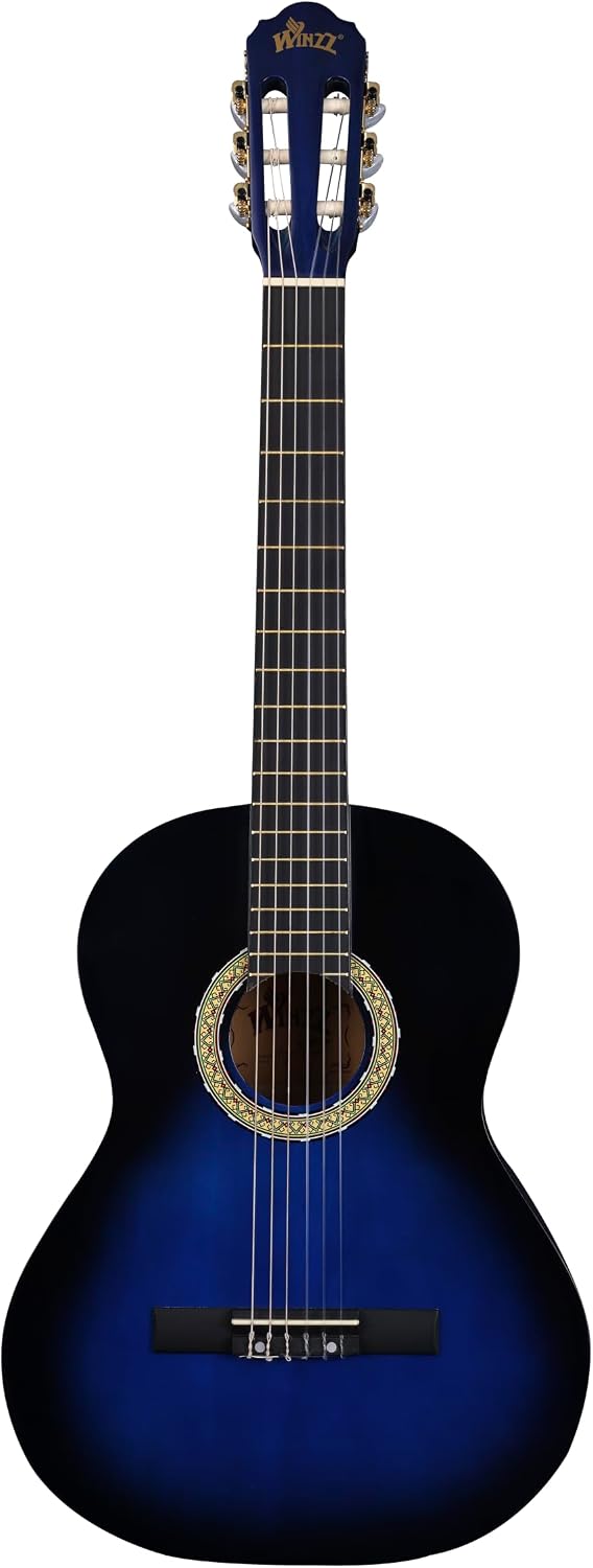 Winzz Konzertgitarre 4/4 Anfänger Set - 39 Zoll Klassische Gitarre Kit mit Nylonsaiten für Erwachsen