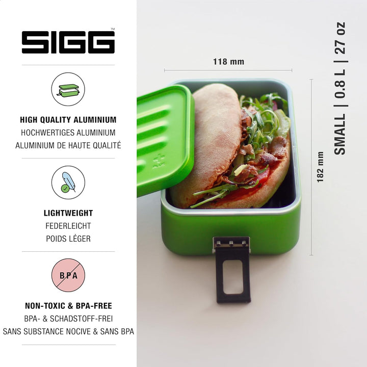 SIGG - Alu Lunchbox Plus - Brotdose Mit Unterteilung - Preisgekrönt - Spülmaschinenfest & Mikrowelle
