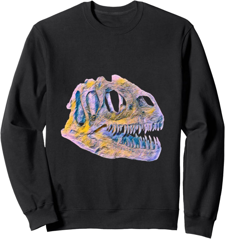 T-Rex Motiv Schädel Tyrannosaurus Rex Urzeit Dinosaurier Sweatshirt
