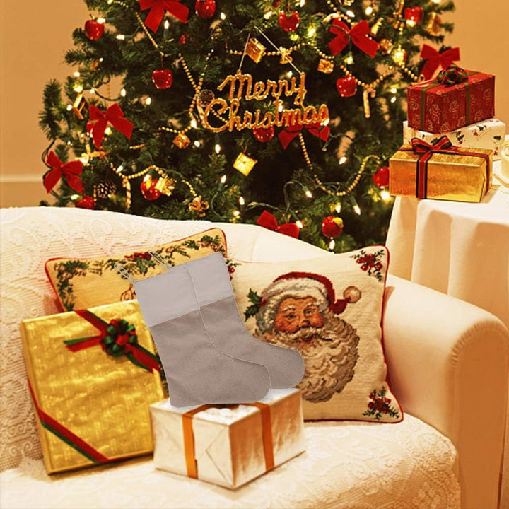 Sackleinen Weihnachtsstrumpf Weihnachten Socken Sackleinen Geshenkbeutel Weihnachtsdekoration Weihna