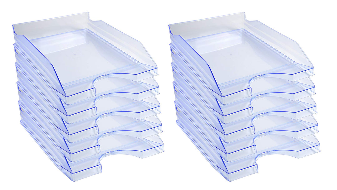 Exacompta 12310D 10er Pack Premium Briefablage Ecotray DIN A4. Ideale Briefkörbe für Ihre Organisati