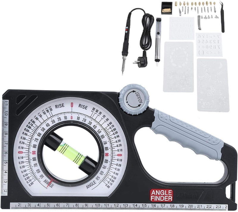 Universelles Neigungswinkelmessgerät, Dual-Scale-Rotations-Pitch-Finder mit Füllstandsfläschchen mit