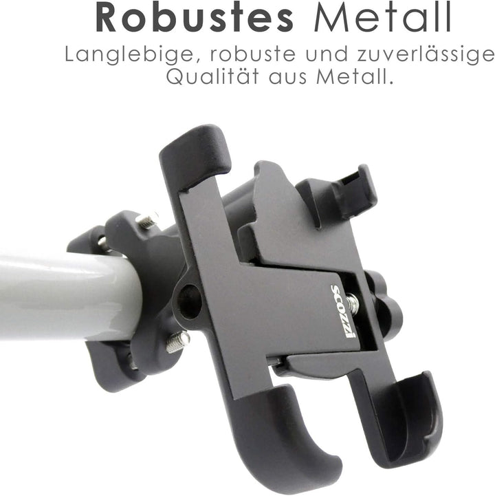 Handyhalterung Fahrrad Motorrad Quad Alu Metall Handy Halterung Halter Universal z.B. kompatibel mit
