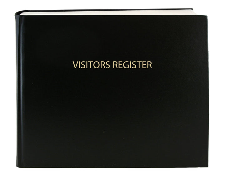 BookFactory LOG-120-Visitor-A-LKT34 Besucher-Logbuch, Besucherregister, 120 Seiten, schwarzer Einban