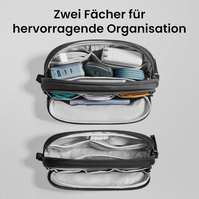 tomtoc Kabeltasche Zubehörtasche, Reise EDC Elektronik Organizer Tasche Kabelorganizer Tech Pouch Ba
