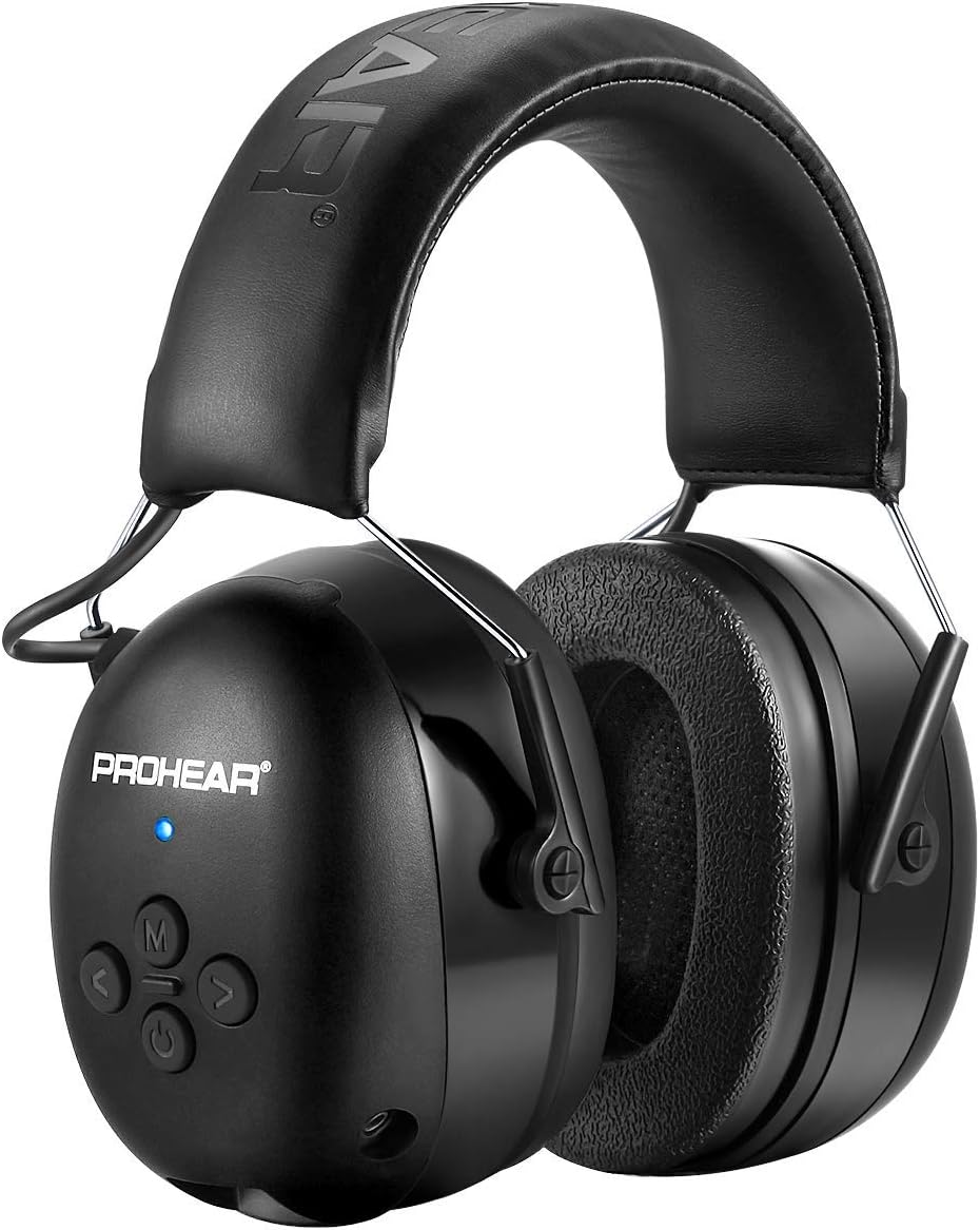 PROHEAR 037 Gehörschutz mit Bluetooth, BT 5.1-Technologie Kopfhörer mit Eingebautem Mikrofon und Lär