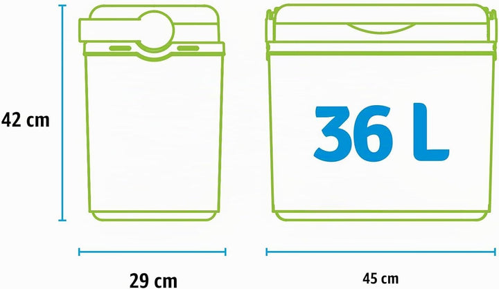 Kühlbox | Passive Kühlbox | Kühltaschen aus Kunststoff mit polystyrol thermische Isolierung 36 L Tür