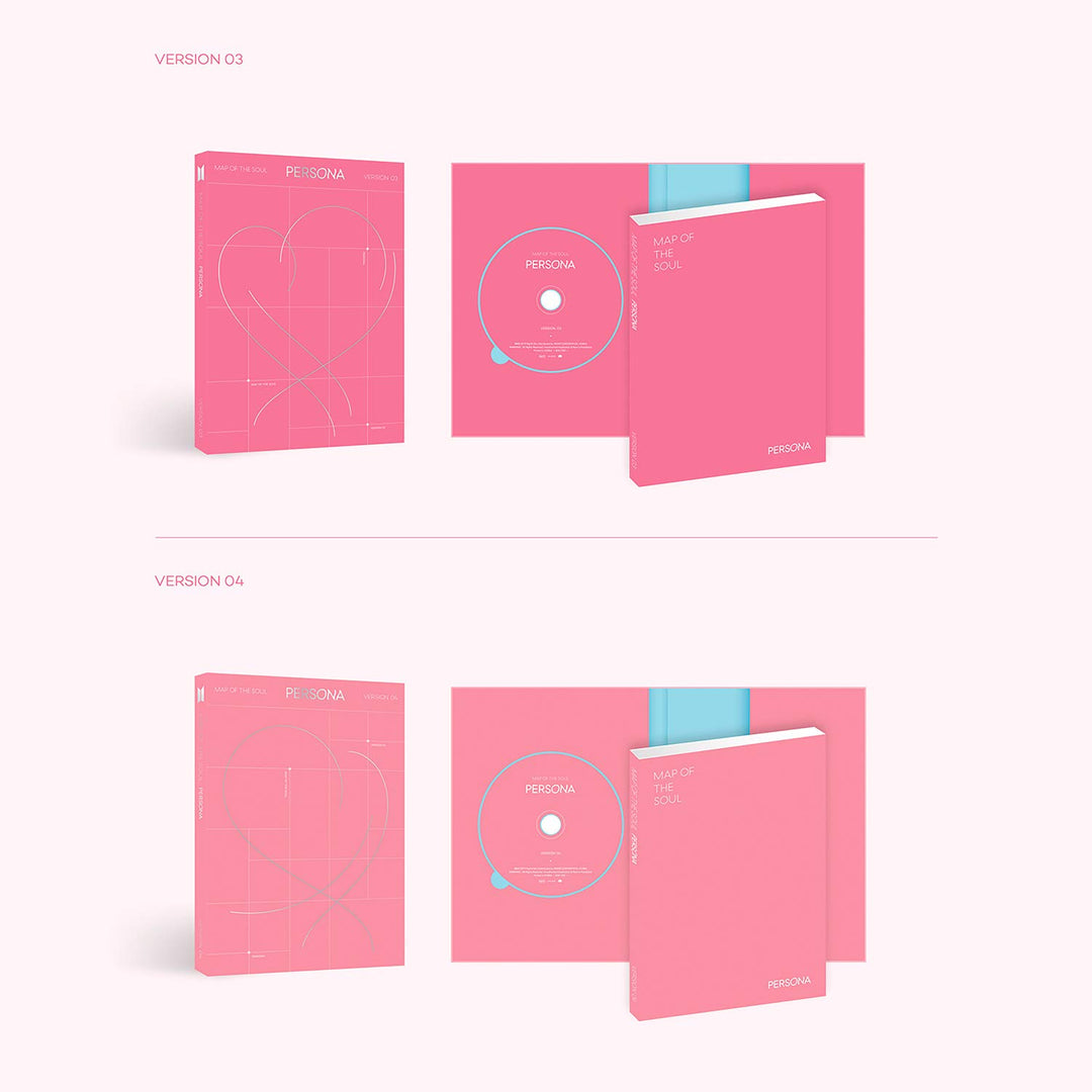 BTS Album - MAP OF SOUL : PERSONA [ 4 Ver. ] CD + Photobook + Mini Book + Photocard + Postcard + Pho