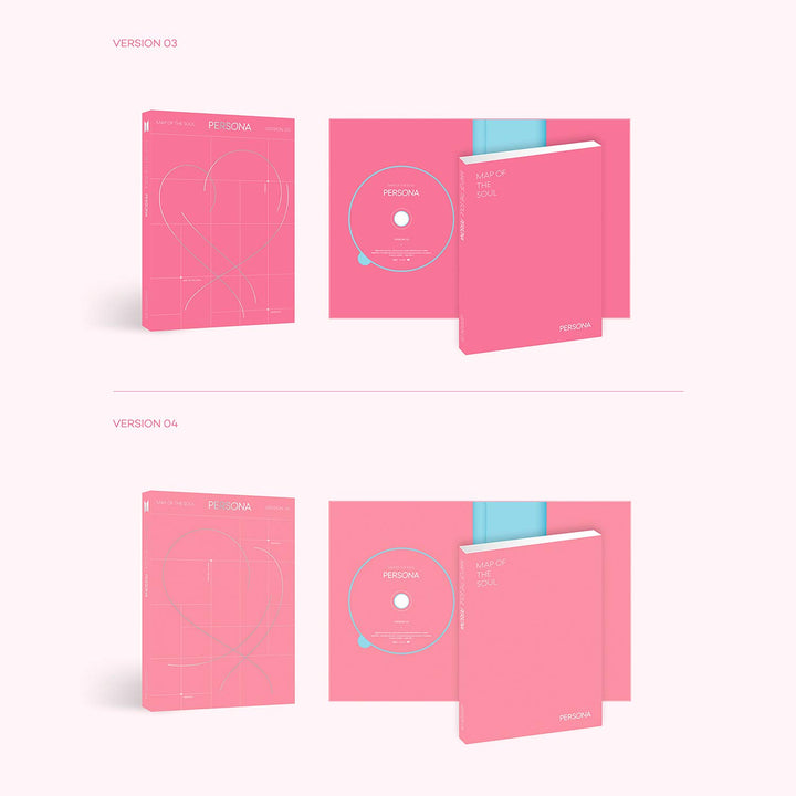 BTS Album - MAP OF SOUL : PERSONA [ 4 Ver. ] CD + Photobook + Mini Book + Photocard + Postcard + Pho