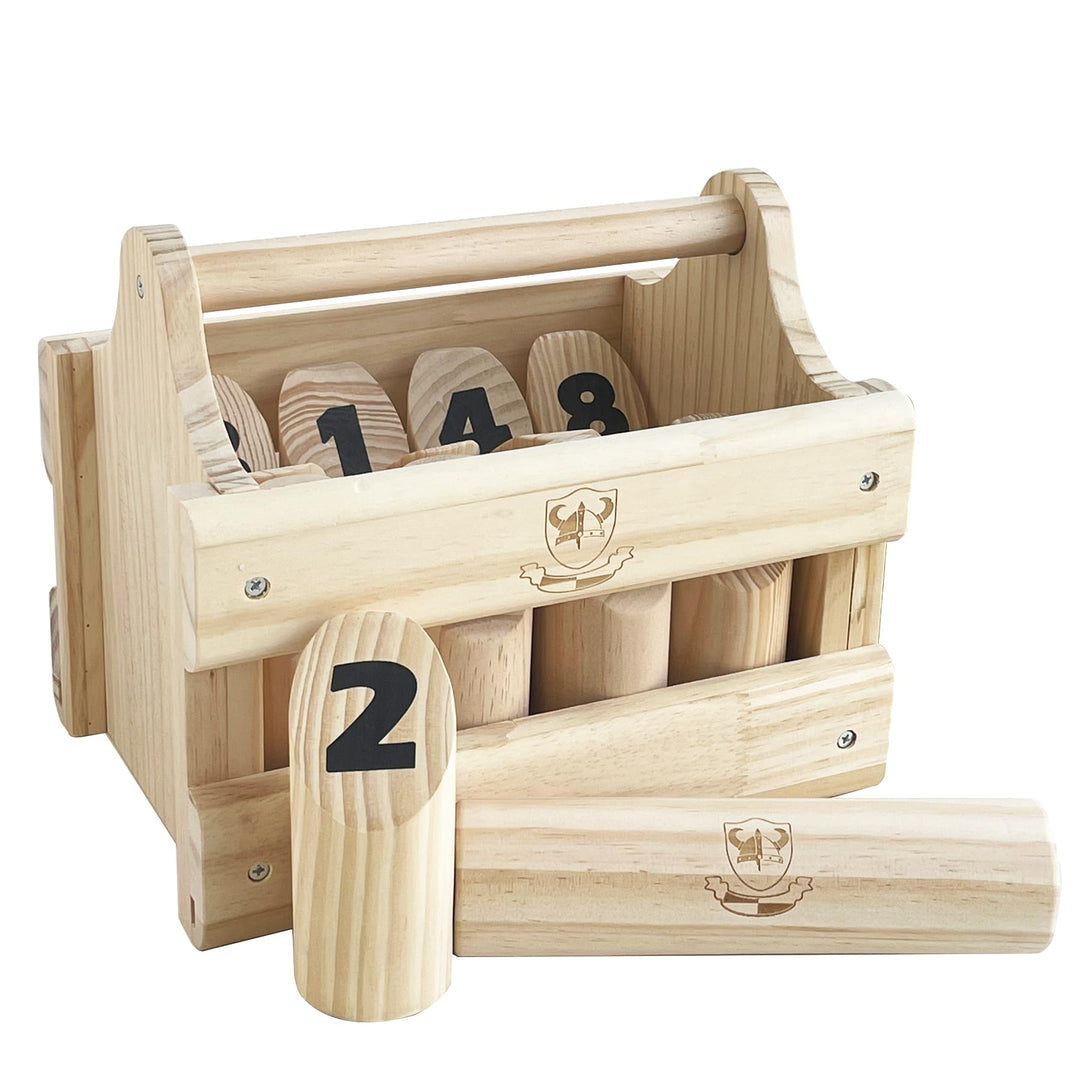 Nummerierte Blockwurfspiele Outdoor Holz Werfen Hof Spiel Stick Holz Spiel Set Tragbare Kisten, Trag