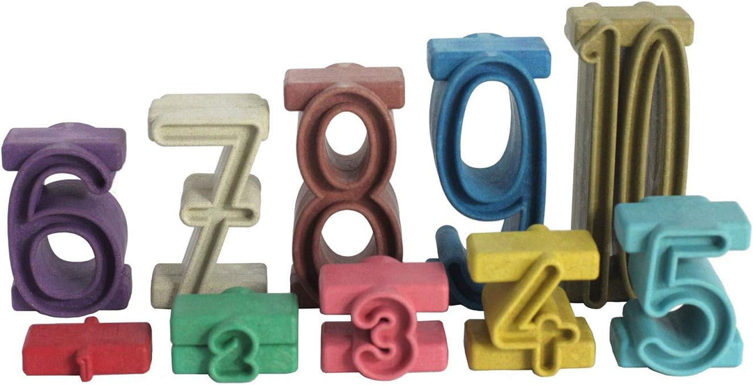 Wissner aktiv lernen R80021.M00 - RE Wood 34 Stapelzahlen in Montessori Farben, Lernspielzeug, Zahle