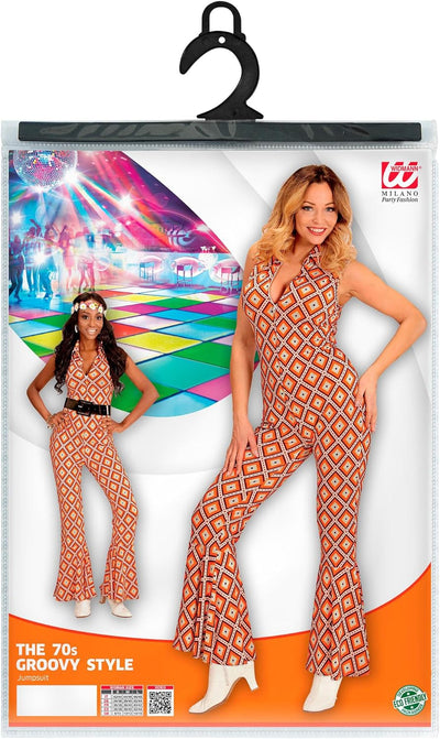 "70s LADY JUMPSUIT" rhombus - (M), M