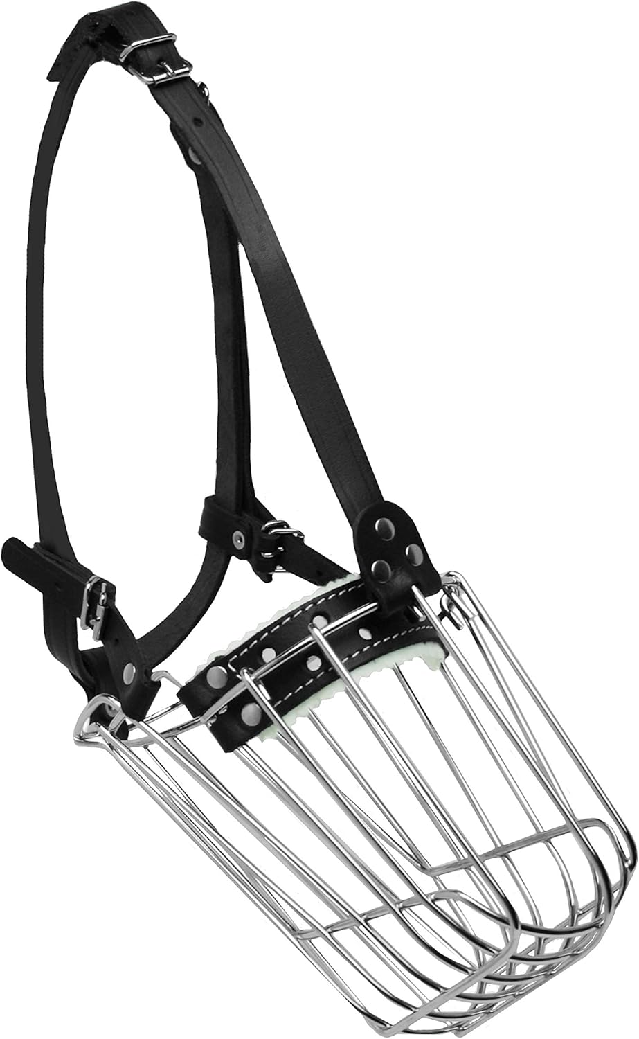 Hunde-Maulkörbe aus Chrom-Metall, Drahtkorb, verstellbare Lederriemen, Deutscher Schäferhund, verstä