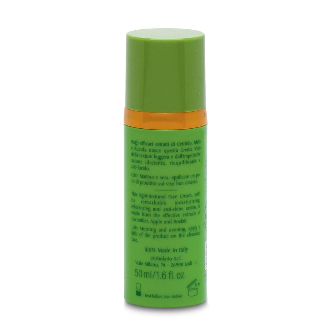 L'Erbolario Mattierende Gesichtscreme mit ausgleichender Wirkung für Mischhaut, 50 ml