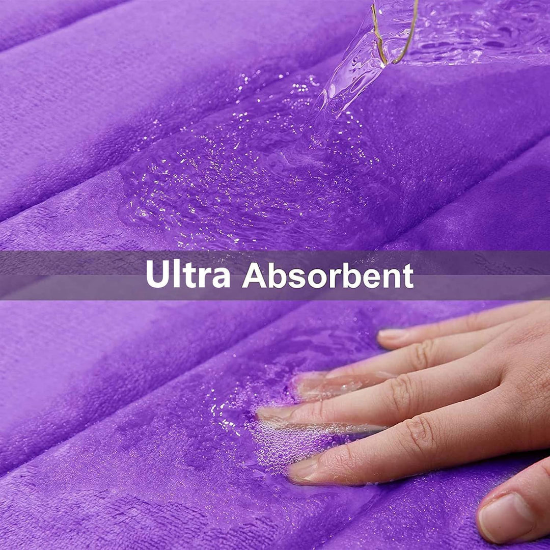 Homaxy Memory Foam Badezimmer Badteppich Saugfähige Rutschfester Badvorleger Waschbar Badematte - 43