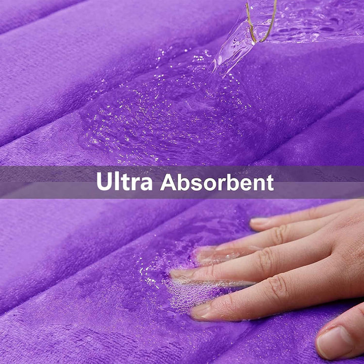 Homaxy Memory Foam Badezimmer Badteppich Saugfähige Rutschfester Badvorleger Waschbar Badematte - 43
