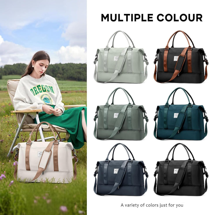 WEPLAN Reisetasche Damen Handgepäck Tasche Easyjet 45x36x20 für Flugzeug Tasche Weekender Damen Trav