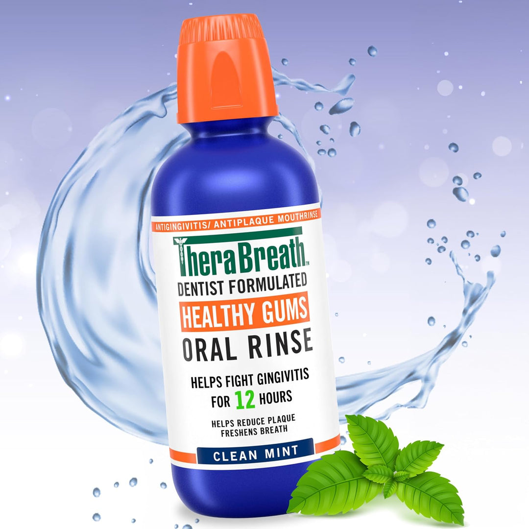 TheraBreath 24 Hour Healthy Gums Periodontist Formulated Oral Rinse, 16 Ounce (Pack of 2)