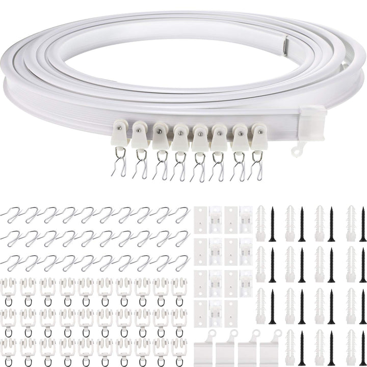 5 Meter Biegbare Decke Gebogen Vorhangschiene Flexible Decken Vorhanghalterung Weich Fenster Gebogen