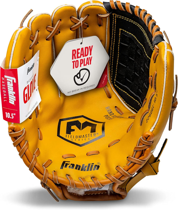 Franklin Sports Field Master Series Baseball Handschuhe Werfer, für Linkshänder 10.5", Werfer, f