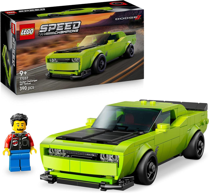 LEGO Speed Champions Dodge Challenger SRT Hellcat Sportwagen - Spielzeugauto mit 1 Minifigur zum Sam