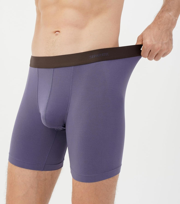 Separatec Herren Boxershorts, Herren Unterhosen aus Bambus-Viskose, atmungsaktiv und weich, Doppelbe