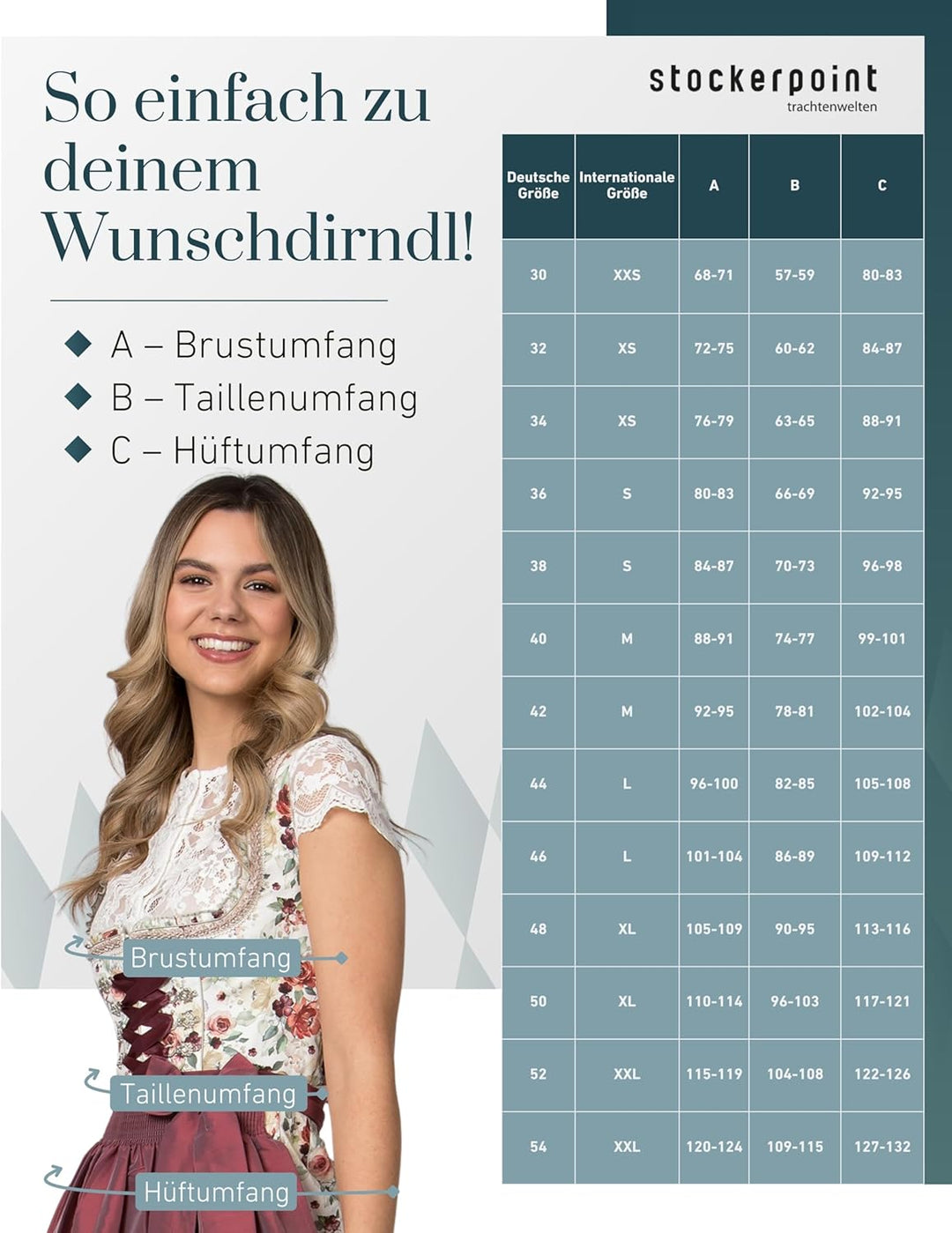 Stockerpoint Damen Dirndl Marie Kleid für besondere Anlässe 36 Rosenholz, 36 Rosenholz