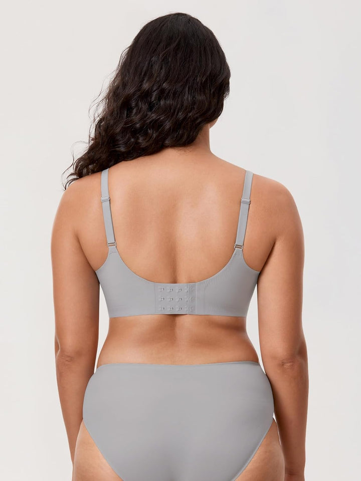 MELIWOO Damen Nahtloser BH ohne Bügel Invisible Gepolstert Entlastungs Bralette 70E Quantengrau, 70E