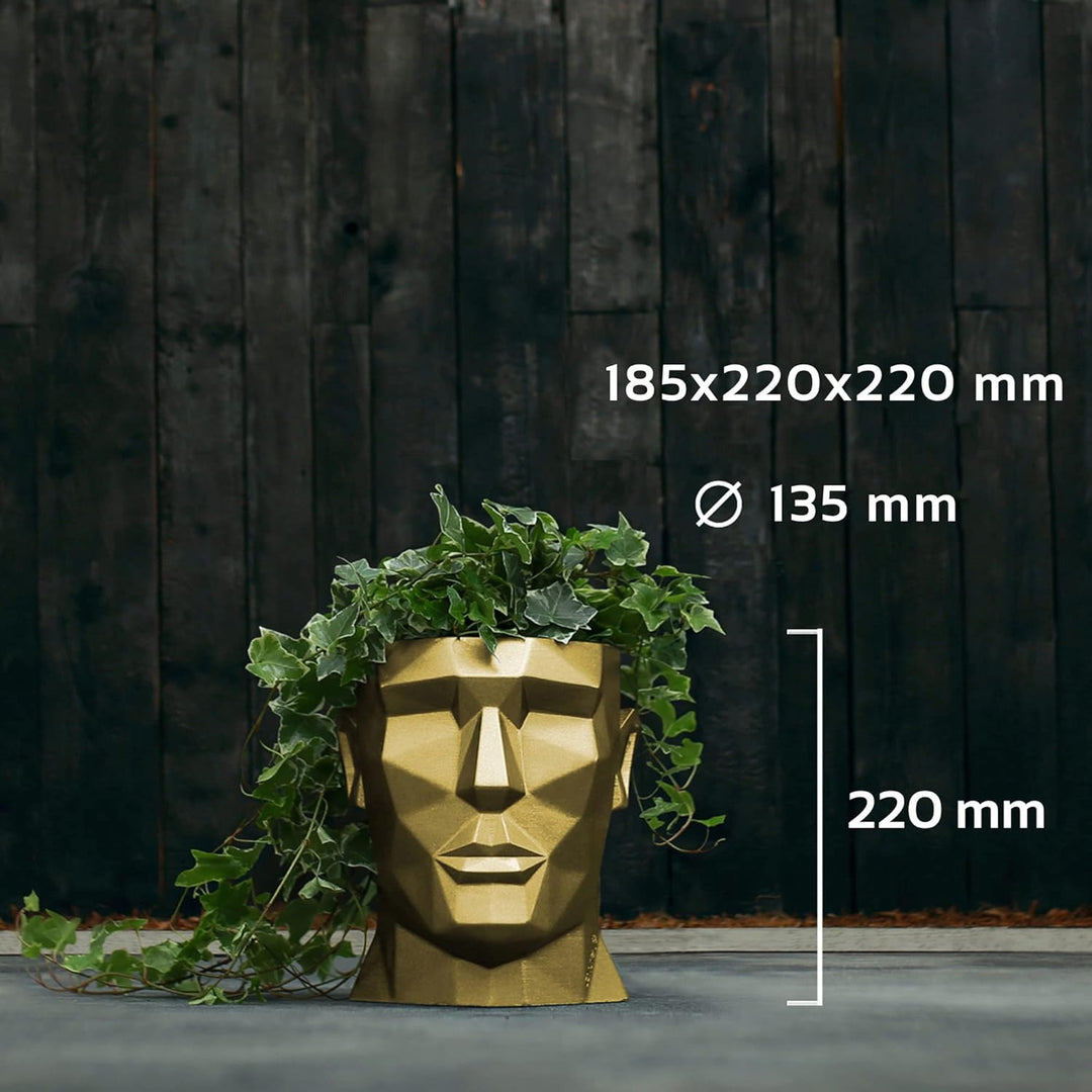 CONCRETTE Blumentopf aus Beton Apollo | Ø 14 cm | Black Matt | Zement-Pflanzkübel | Handgefertigt in