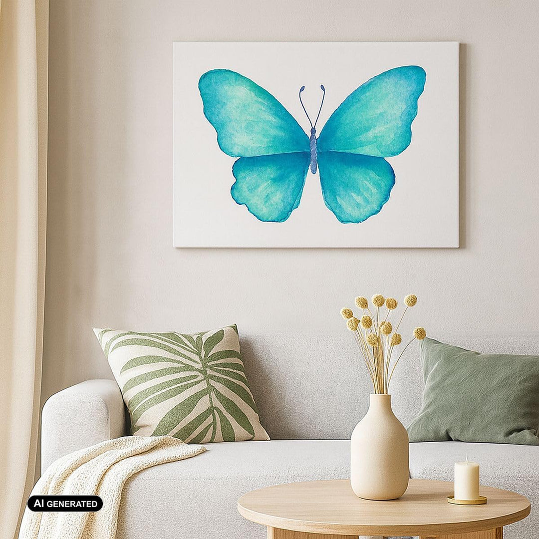Bilder auf Leinwand Schmetterlinge Fliegen Kindheit Sommer Leinwandbild 70x50cm Wandbilder Dekoratio