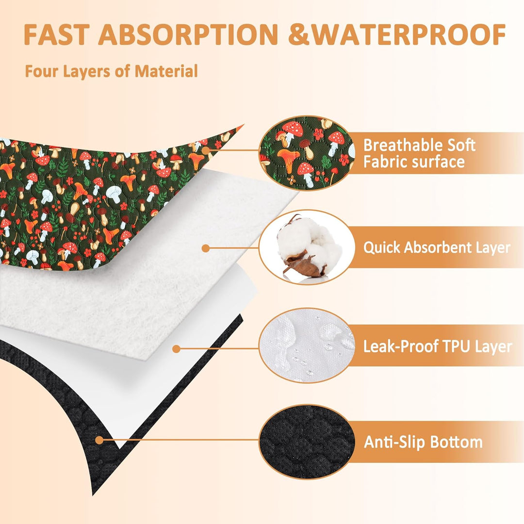 2 Stück PIPI Pads für Meerschweinchen, Super Saugfähig Kleintier Pee Pads, Wasserdichte Pipipads für