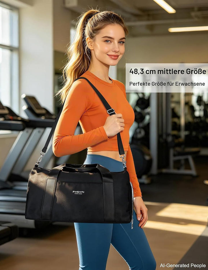 19 Zoll Sporttasche Reisetasche für Damen,wasserdichte Handgepäcktasche,Trainingstasche für Reisen S