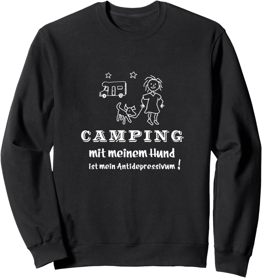 Wohnmobil lustiger Spruch Humor Frauen - Camping mit Hund Sweatshirt