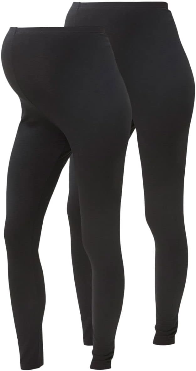 MAMALICIOUS Damen Umstandsleggings (2er Pack) M Schwarz (Black Pack: Black), M Schwarz (Black Pack: