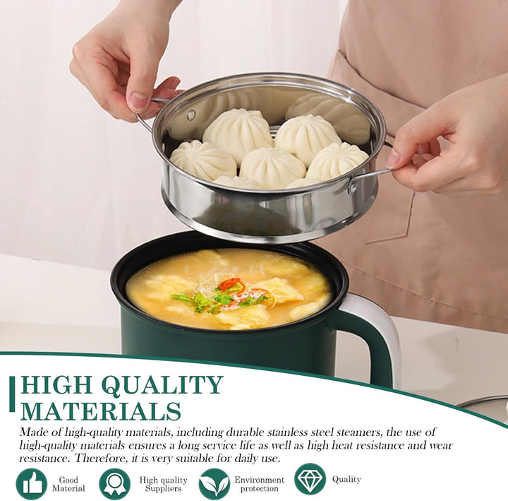 GOEDCH Mini Elektrischer Hot Pot: Tragbarer Elektrischer Mini-Hot Pot, Multifunktions Bratpfanne, El