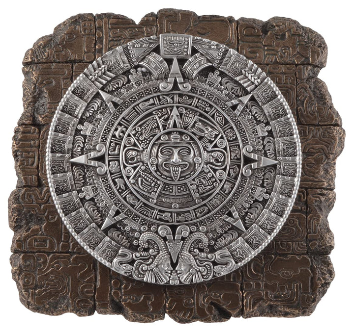 Wandrelief Aztekenkalender - bronziert by Veronese