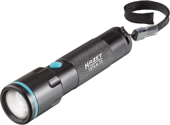Hazet Taschenlampe (Lichtausbeute: bis 200 Lumen, Leuchtreichweite: bis 175 m, 3 Watt LED, mit Energ