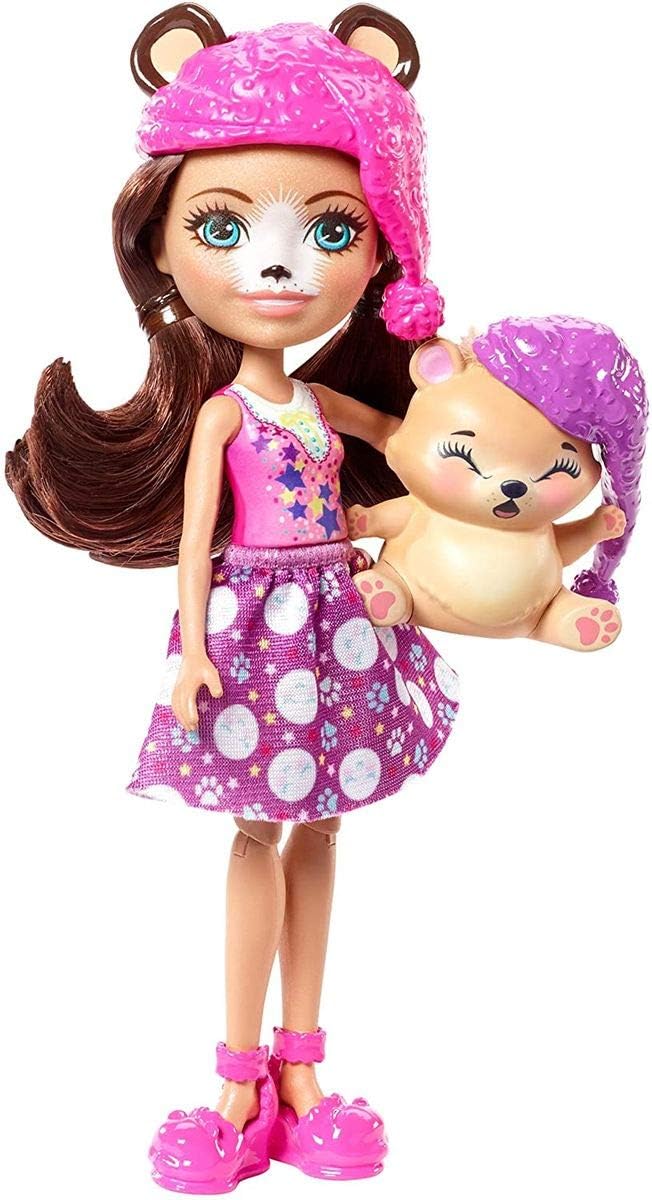Mattel Enchantimals FRH46 Bren Bear und Snore Schlafzimmer