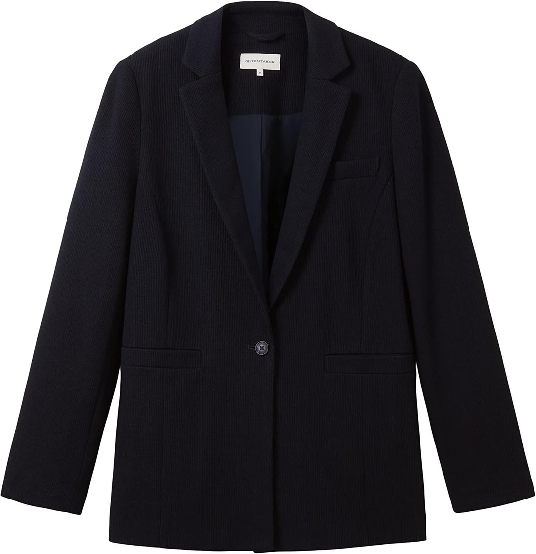 TOM TAILOR Damen Blazer mit Struktur M 10668 - Sky Captain Blue, M 10668 - Sky Captain Blue