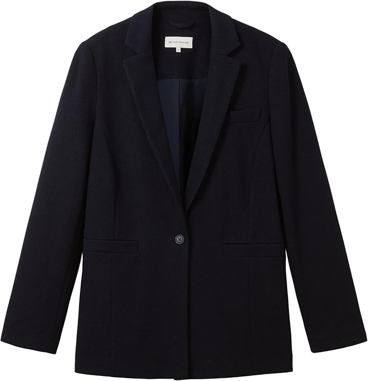 TOM TAILOR Damen Blazer mit Struktur M 10668 - Sky Captain Blue, M 10668 - Sky Captain Blue
