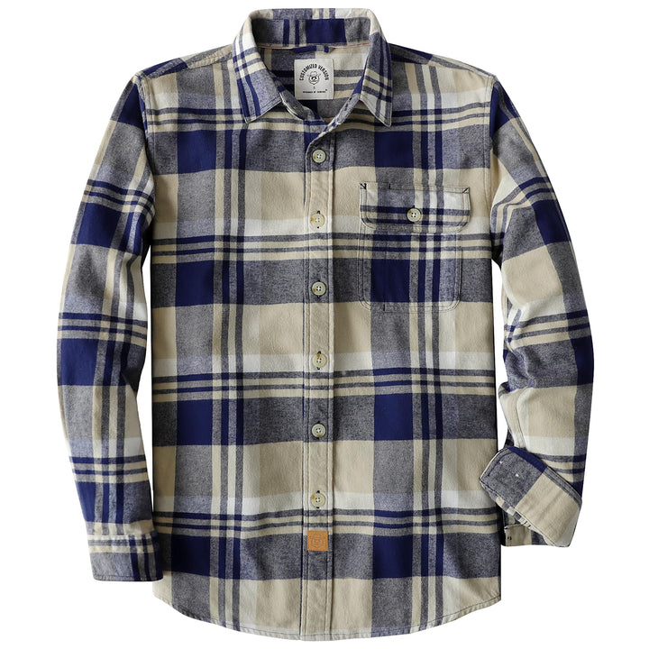 Dubinik® Flanellhemd Herren Flanellhemden Herren Langarm Regular Fit Kariert Button Down Warm Freize