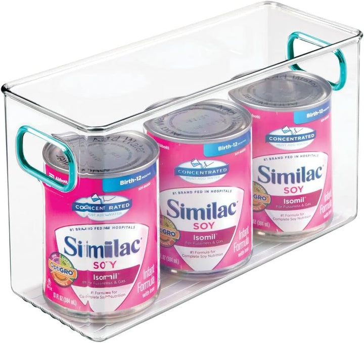 mDesign Organizer für Babynahrung – Plastikbox mit praktischen Griffen – praktischer Aufbewahrungsbe