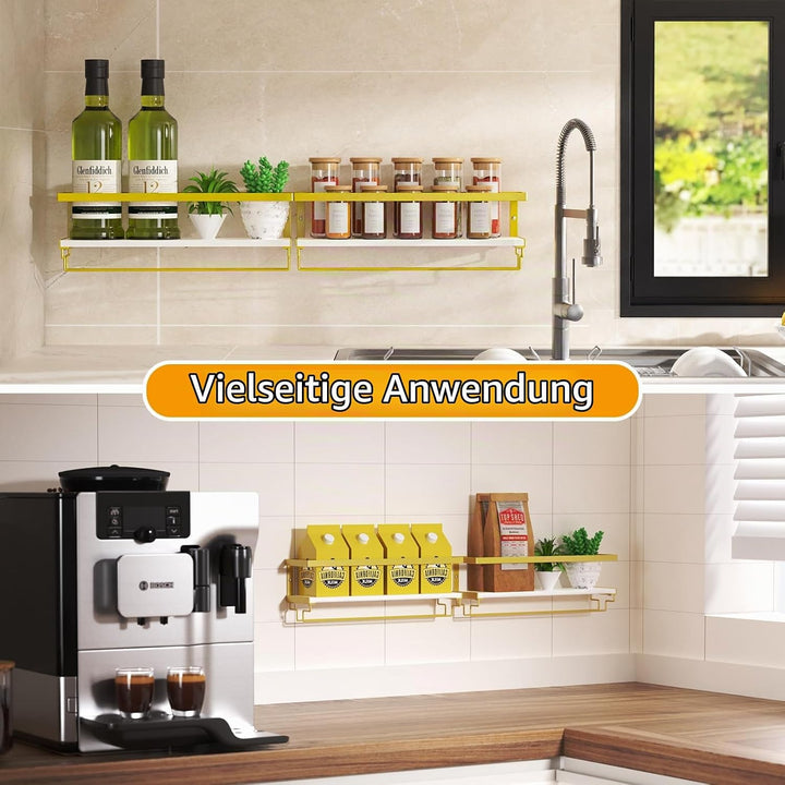 B4Life Wandmontierte Weinregal mit Glashalter, 2er Set Weinglasregal Holz, Vintage Flaschenregal aus