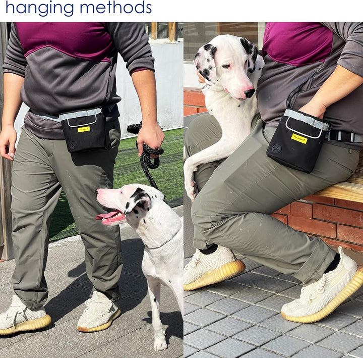 Raisingwell Leckerlitasche für Hunde, Multifunktions-Gassi Tasche mit Silikonbeutel, Futterbeutel fü