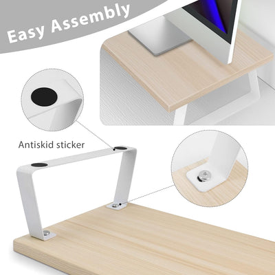 Aothia Gross Monitorständer,2- oder 3-Monitor Stand,Bildschirmerhöhung mit verstellbarer Länge und W