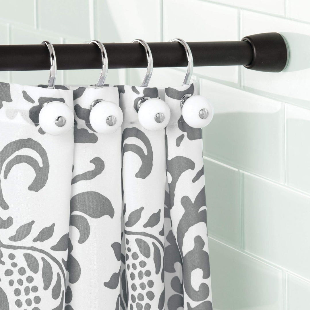 iDesign 78574 Cameo Duschvorhang-Spannstange Medium, Mattschwarz, 109-cm bis 190-cm