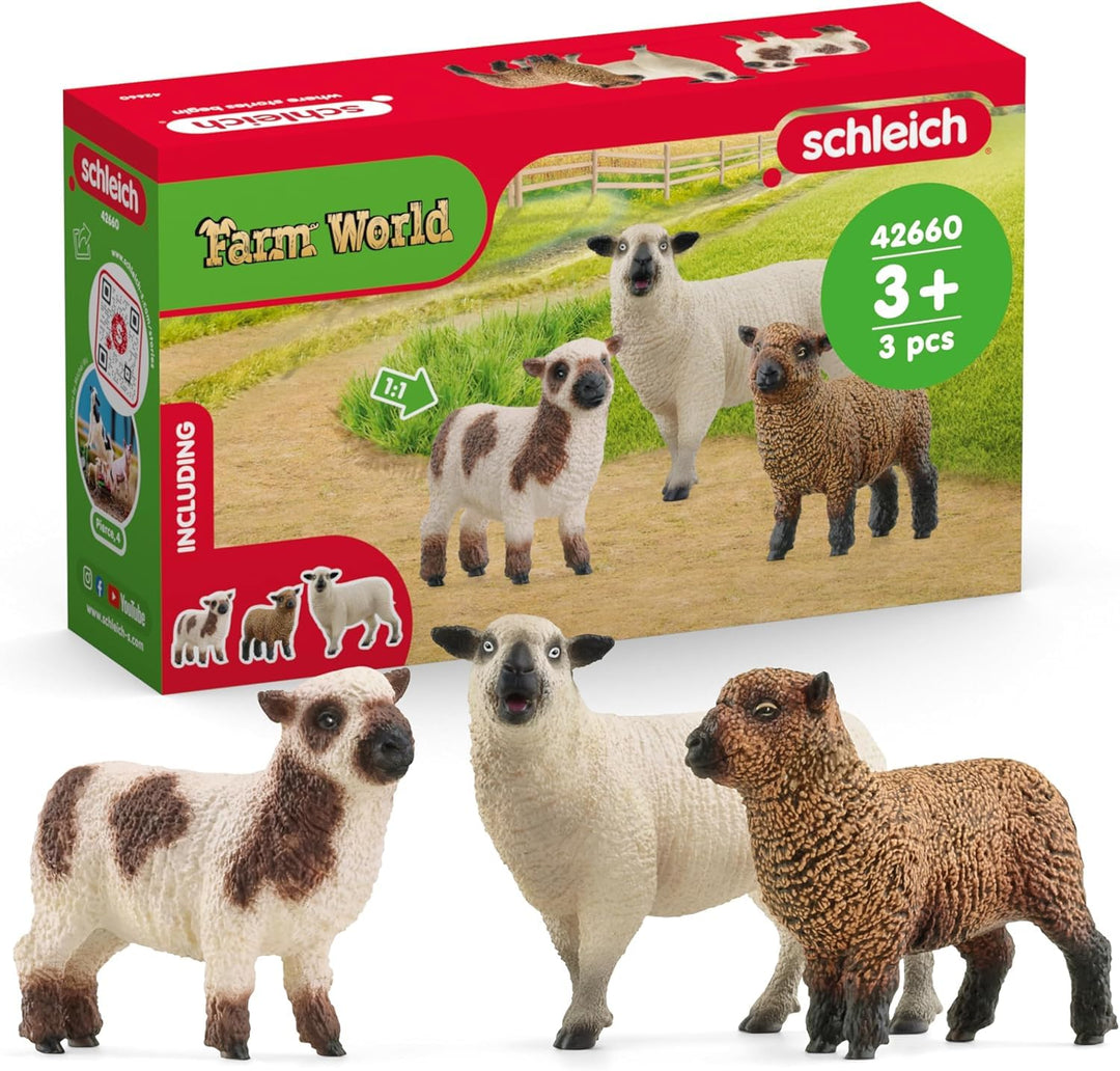 SCHLEICH Farm World | Schaffreunde 42660 Bauernhof Spielfigur | detailgetreue Tierfiguren | Geschenk