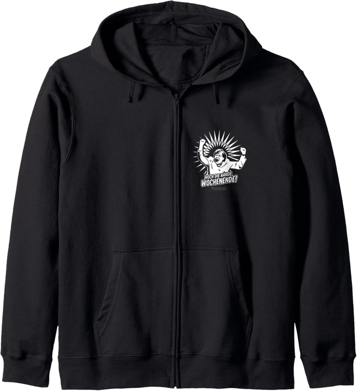 Spruch Hoch die Hände, Wochenende! Motiv mit lustigem Spruch Kapuzenjacke